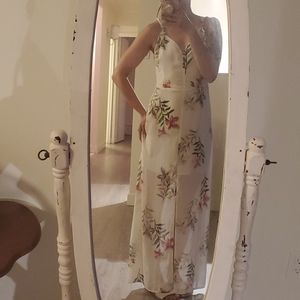 White floor length summer dress